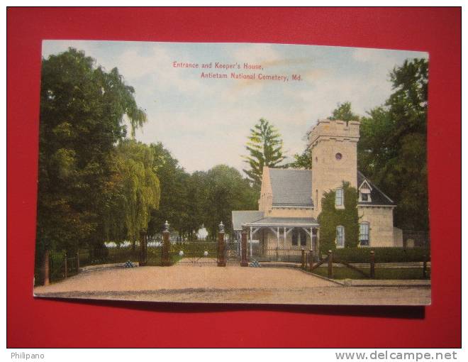 Maryland > Antietam National Cemetary  Ca 1910 Water Red Stain Back  ---   ===  --- Ref 259 - Sonstige & Ohne Zuordnung