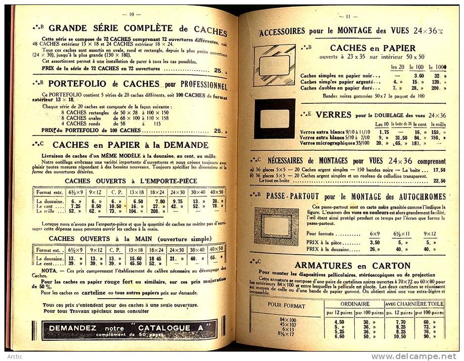 ARTISTA Ensemble De 2 Fascicules Fabrications Et Fournitures Générales Pour La Photograpie Rue Echaudé PARIS VI - Photographs