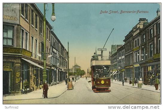 BARROW IN FURNESS - DUKE STREET Pre-WWI - ANIMATED - TRAM  Cu507 - Barrow-in-Furness