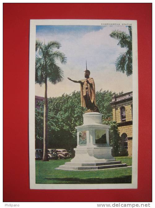 HI - Hawaii > Kamehameha Statue    Vintage Wb ---   ===  --- Ref 259 - Honolulu