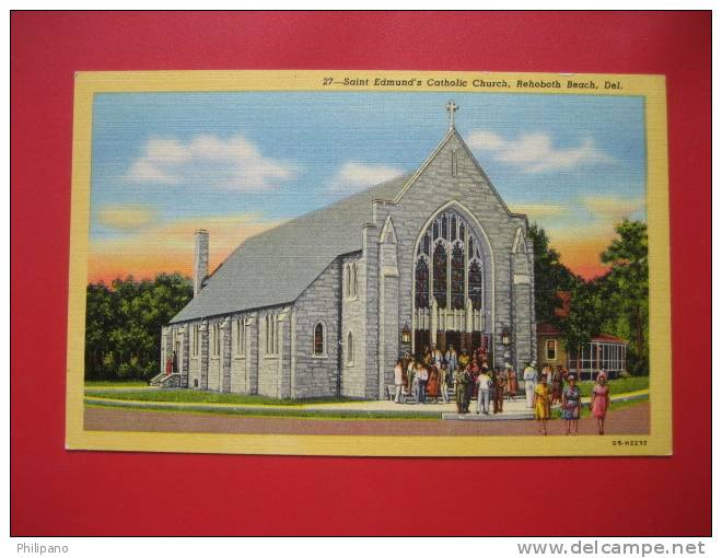 - Delaware >  Rehoboth Beach --Saint Edumunds Catholic Church    Linen===  --- Ref 260 - Sonstige & Ohne Zuordnung