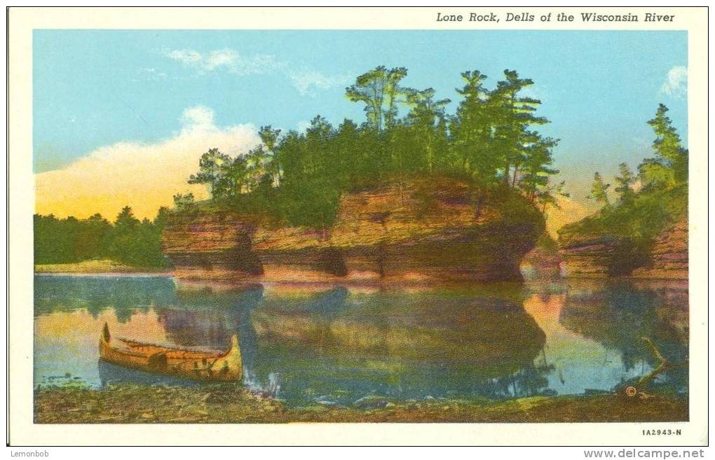 USA – United States – Lone Rock, Dells Of The Wisconsin River, 1920s Unused Postcard [P5776] - Other & Unclassified