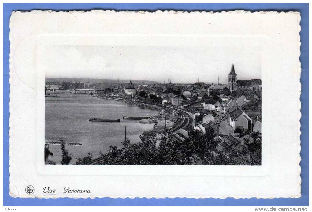 VISE, Panorama, Prägekarte, Gelaufen Um 1937 - Visé