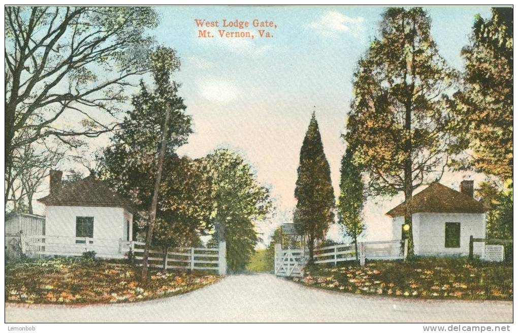 USA – United States – West Lodge Gate, Mt. Vernon, VA, Early 1900s Unused Postcard [P5792] - Other & Unclassified