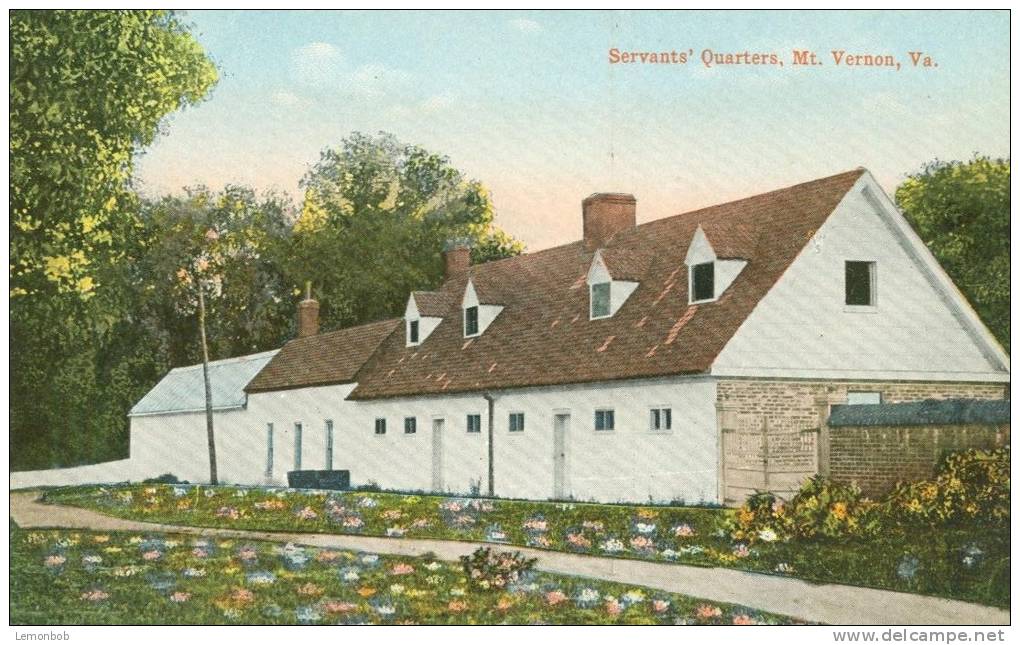 USA – United States – Servant's Quarters, Mt. Vernon, VA, Early 1900s Unused Postcard [P5793] - Other & Unclassified