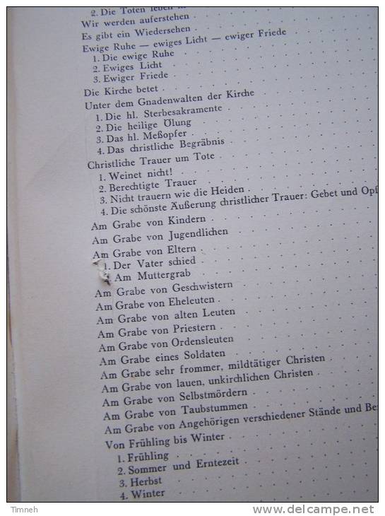 AM GRABE EIN HILFSBUCH FÜR GRABREDEN - ALPHONS MARIA RATHGEBER - 1950 ECHTER Verlag - Christentum