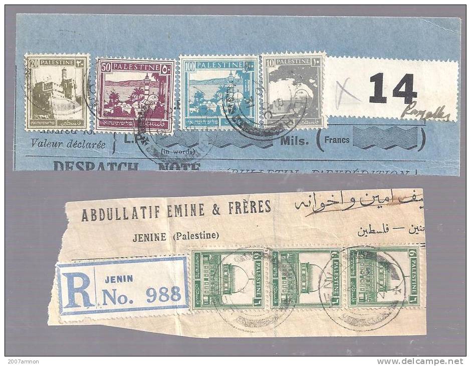 PALESTINE MANDATE GENIN REG + RAMALLAH DESPATCH NOTE - Palästina