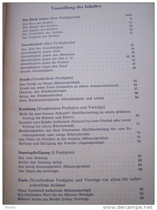 GOTTES REICH IN UNSERER WELT - Dr ALOIS STIEFVATER - Werkbuch Für Predigt Und Vortrag Männerarbeit-Winfried Werk- - Christendom