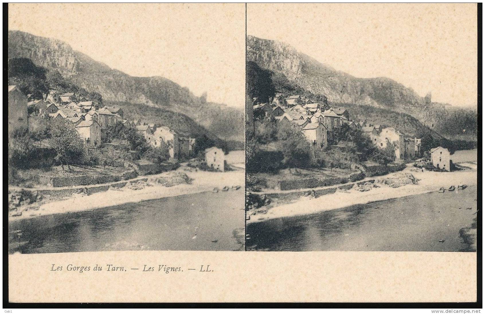 Les Gorges Du Tarn --- Les Vignes - Stereoscope Cards