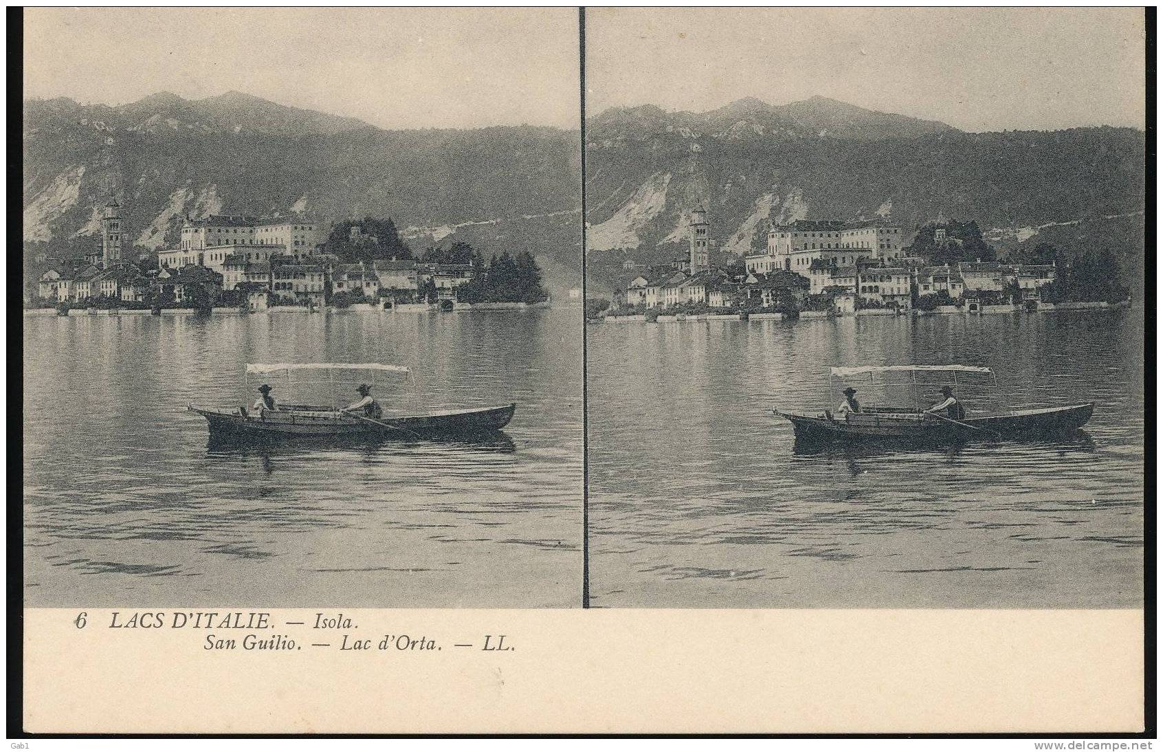 Lacs D´Italie --- Isola --- San Guildo --- Lac D´Orta - Stereoscope Cards