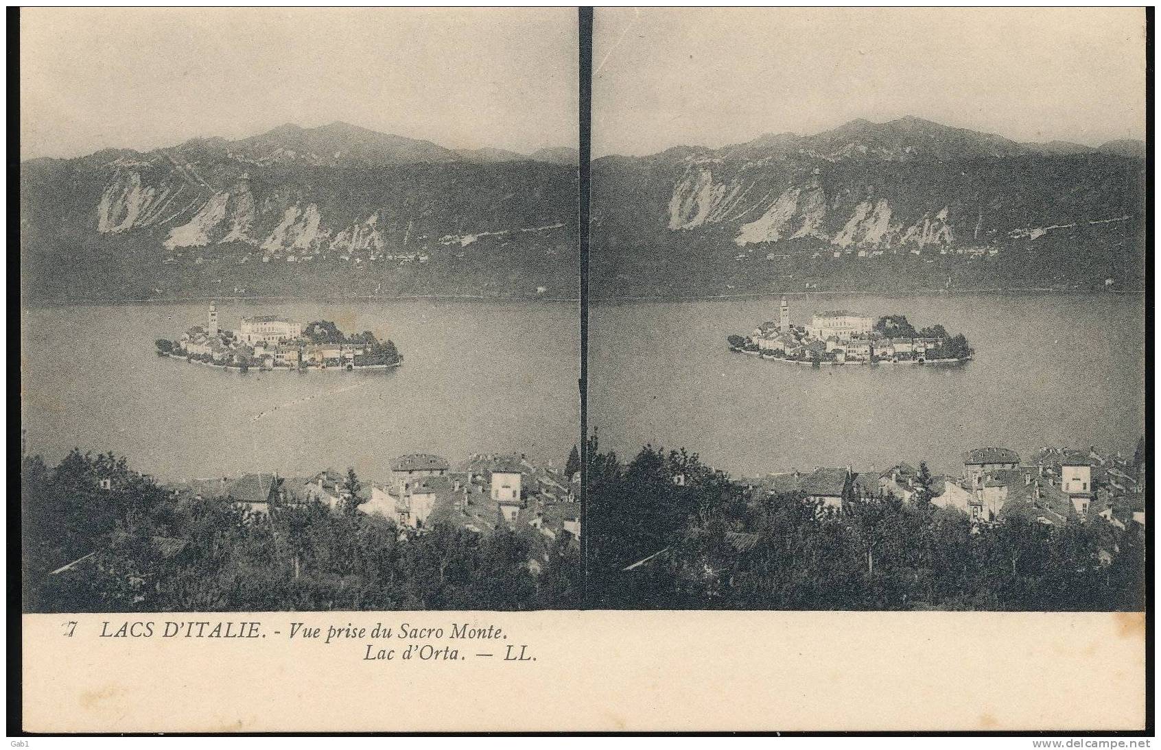 Lacs D´Italie --- Vue Prise Du Sacro Monte --- Lac D´Orta - Cartes Stéréoscopiques