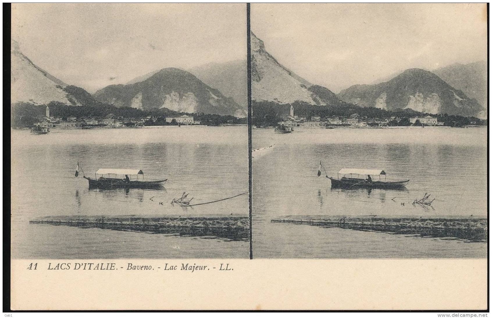 Lacs D´Italie --- Baveno --- Lac Majeur - Stereoscope Cards