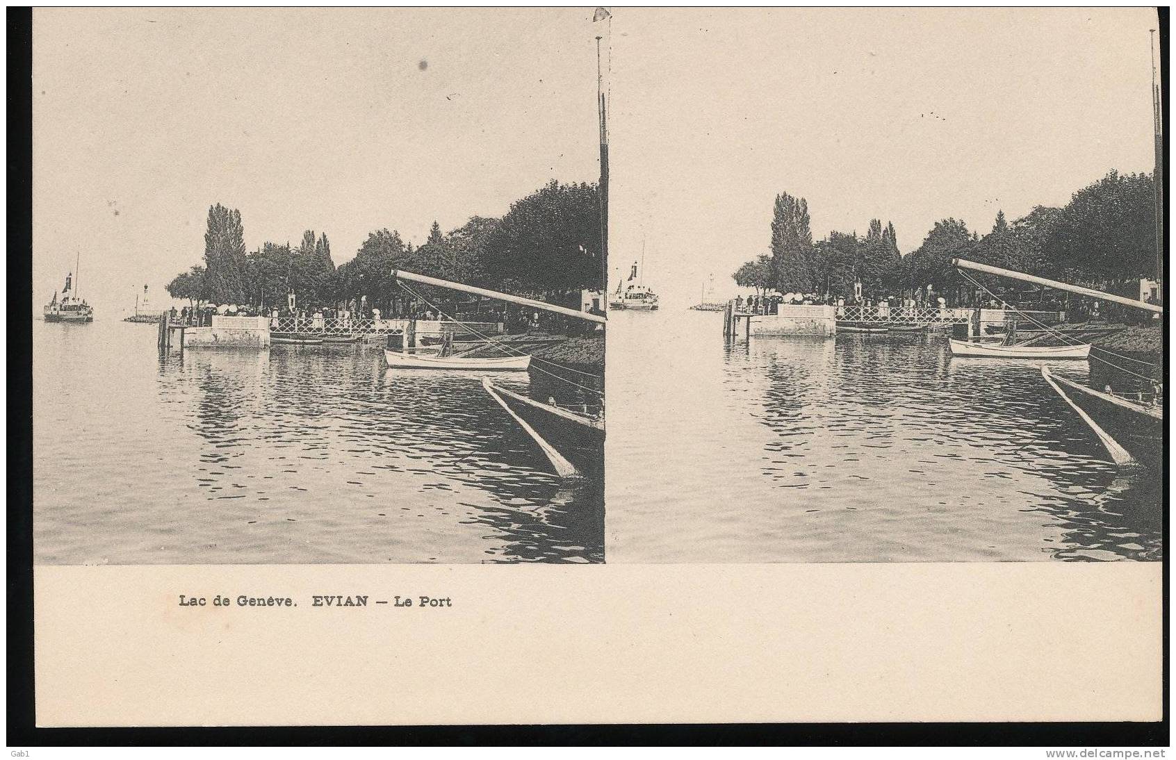 Suisse --- Lac De Geneve --- Le Port - Stereoskopie