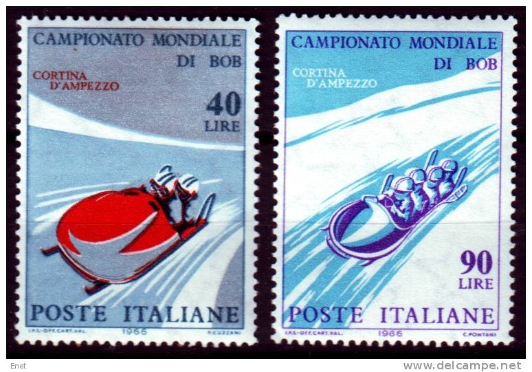 Italien Italia - Weltmeisterschaften Im Bobfahren, Cortina D´Ampezzo 1966 - Wintersport (Sonstige)