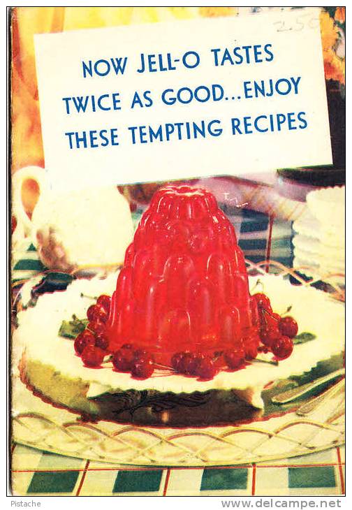 Jell-O  Jello Recipes - 24 Color Pages - 1934 Original Booklet - 2 Scans - VG Condition - American (US)