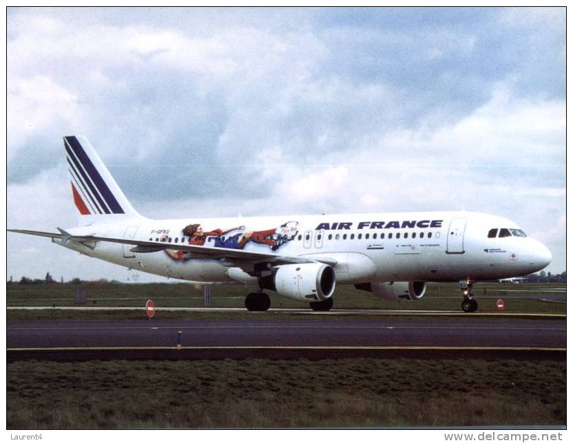 (avi -17) - Avion - Airplane - Air France With Football World Cup Color - Airbus A320-211 - 1946-....: Moderne