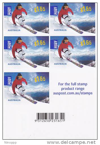 Australia-2011 Skiing $ 1.65 Sheetlet MNH - Feuilles, Planches  Et Multiples