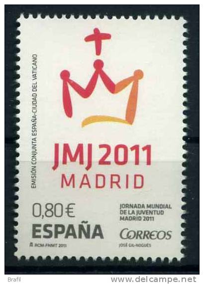 2011 Spagna, Giornata Gioventù Congiunta Con Il Vaticano , Serie Completa Nuova (**) - Unused Stamps
