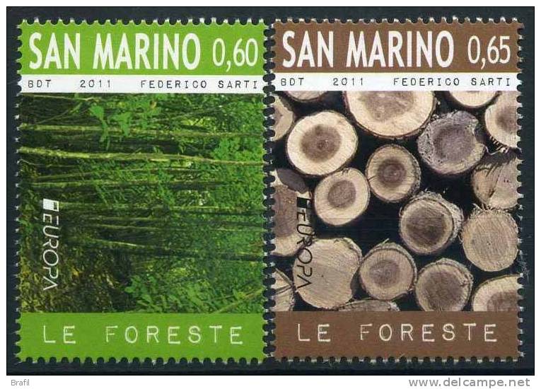 2011 San Marino, Europa , Serie Completa Nuova - Unused Stamps