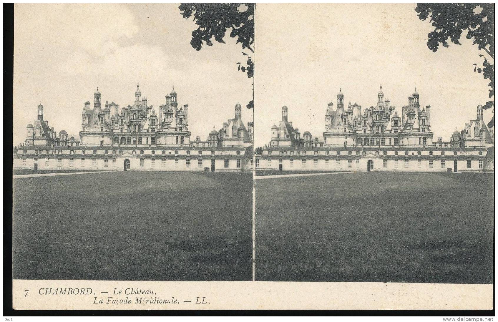 Les Bords De La Loire --- Chambord --- Le Chateau ---- La Facade Meridionale - Stereoscope Cards