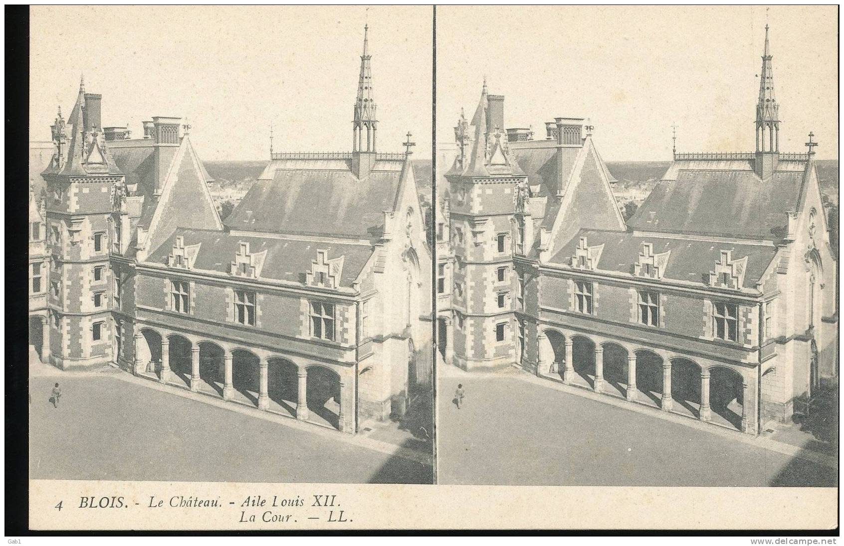 Les Bords De La Loire --- Blois --- Le Chateau --- Aile Louis XIII --- La Cour - Estereoscópicas