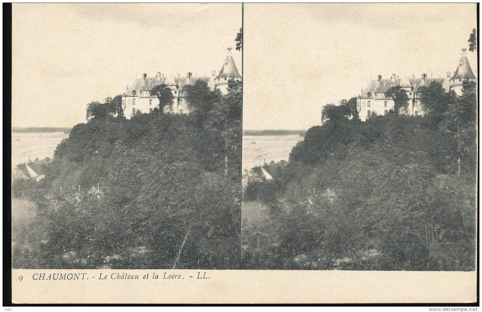 Les Bords De La Loire --- Chaumont --- Le Chateau Et La Loire - Stereoscope Cards