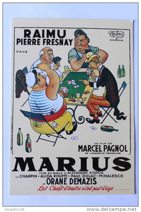 MARIUS.RAIMU.PIERRE FRESNAY.MARCEL PAGNOL. - Affiches Sur Carte