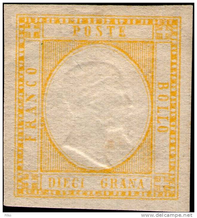 Napoli, 10 Grana,1861,Sassone#22,Y&T #15,Mi#(it)6,Scott#25,MLH  * ,as Scan - Naples