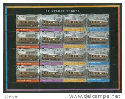 POLAND 2007 CARRIAGES MICHEL 4308-4311 Klbg  MNH - Unused Stamps