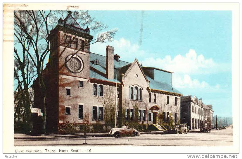 Truro Nova Scotia - Nouvelle-Écosse - Civic Building - Circulée + Timbrée 1948 - 2 Scans - Andere & Zonder Classificatie