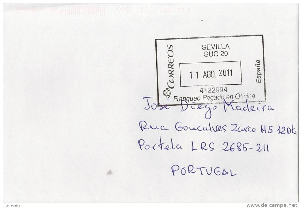 Spain Cover To Portugal - Covers & Documents