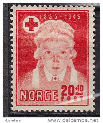 Norway 1945 Mi. 307     20 Ø + 10 Ø Red Cross Rotes Kreuz Croix Rouge MH* - Unused Stamps