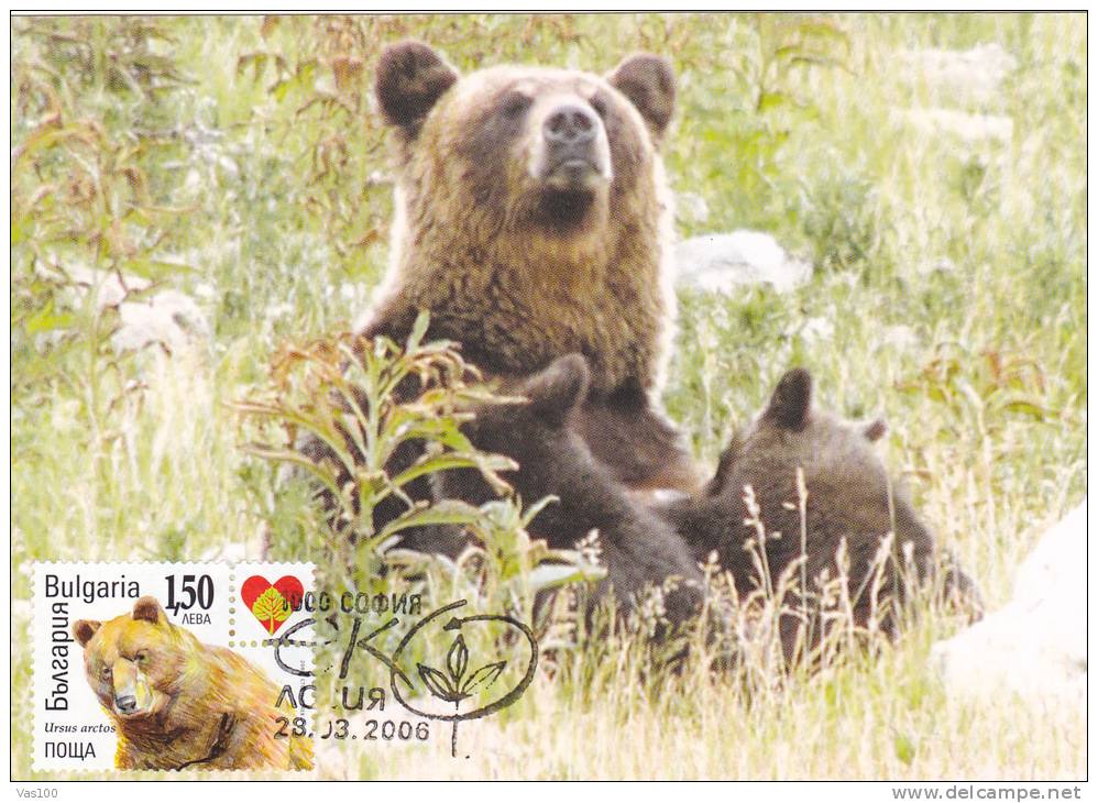 Bears Ours,2006 CM,maxicard,cartes Maximum, - Bulgaria. - Ours