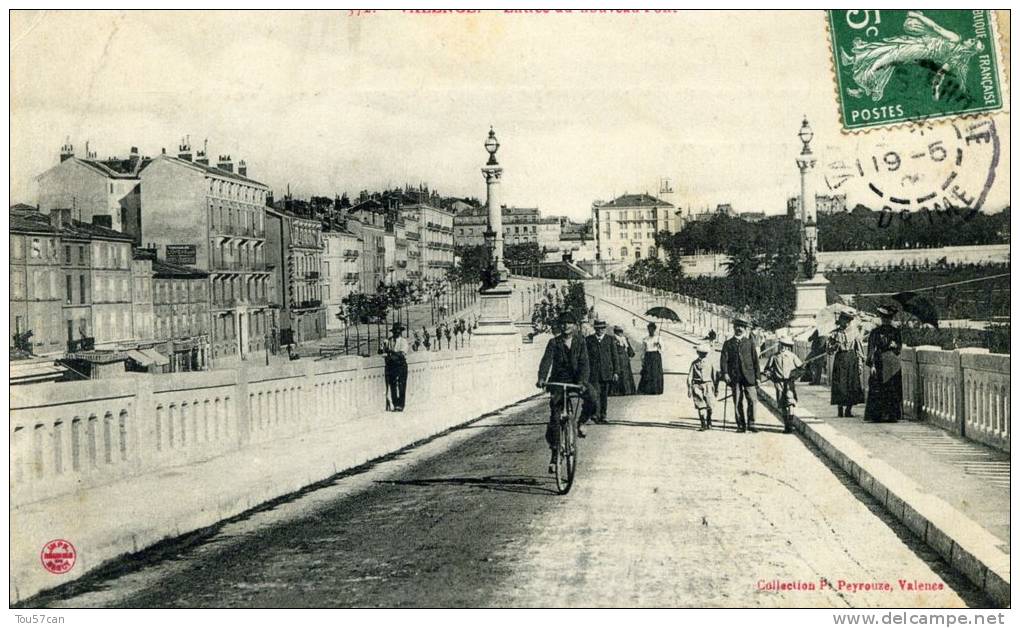 VALENCE - DRÔME - PEU COURANTE CPA ANIMEE DE 1909. - Valence