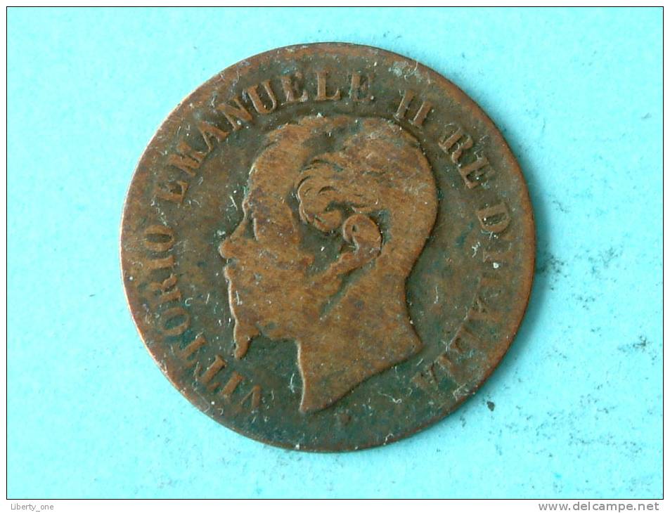 1862 N - 2 CENTESIMI / KM 2.2 ( For Grade, Please See Photo ) !! - 1861-1878 : Victor Emmanuel II