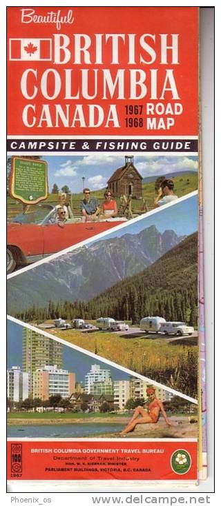 MAPS - Canada - British Columbia, Year 1967/68 - Roadmaps