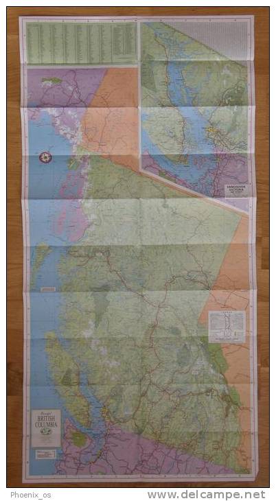 MAPS - Canada - British Columbia, Year 1967/68 - Strassenkarten