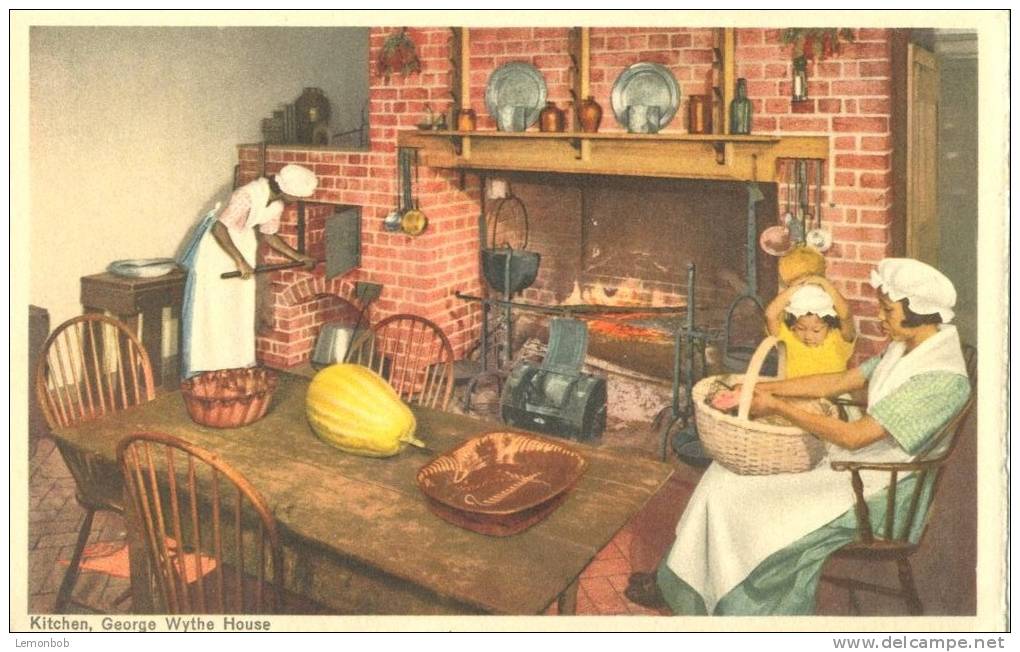 USA – United States – Kitchen, George Wythe House, Williamsburg, Virginia, Early 1900s Unused Postcard [P5849] - Altri & Non Classificati