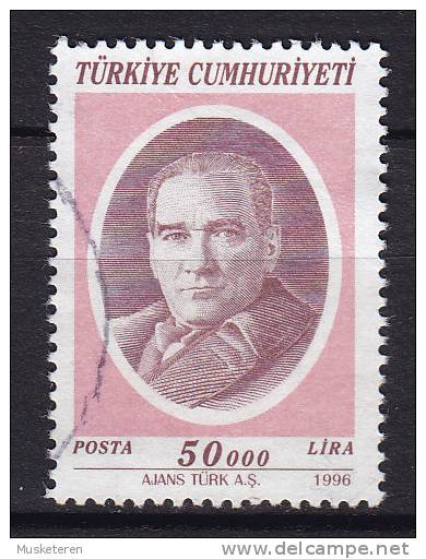 Turkey 1996 Mi. 3076 A      50 000 L Kemal Atatürk Perf. 13 X 13 1/4 - Oblitérés