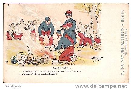 CPA Militaire Humoristique Signée Par Guillaume - " LA POPOTE " (carte N° 3). - Guillaume