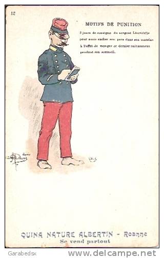 CPA Militaire Humoristique Signée Par Guillaume - " MOTIFS DE PUNITION " (carte N° 12). - Guillaume