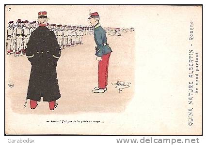 CPA Militaire Humoristique Signée Par Guillaume - " Autant ! J'ai Pas Vu Le Poids Du Corps... " (carte N° 17). - Guillaume