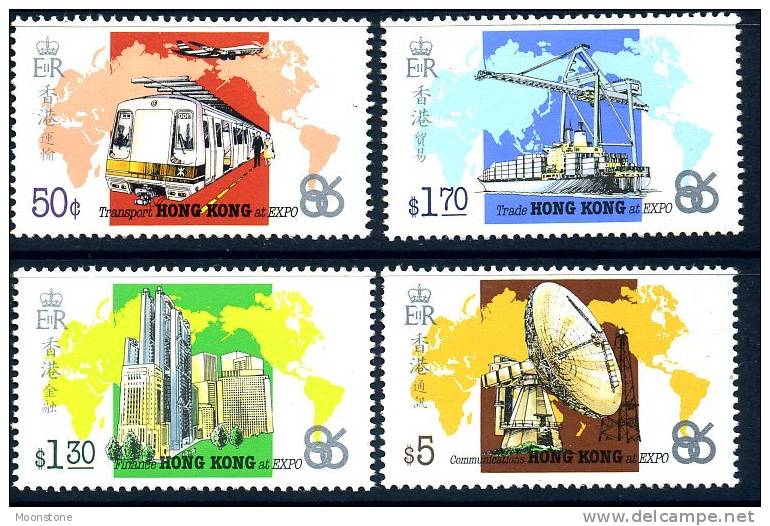 Hong Kong 1986 Expo World Fair Set Of 4, MNH - Unused Stamps