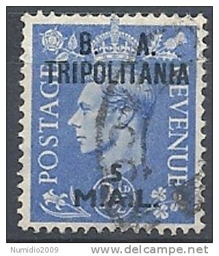 1950 OCC. INGLESE TRIPOLITANIA BA USATO 5 M - RR9047-10 - Tripolitania