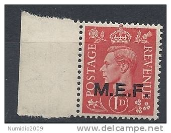 1943-47 OCC. INGLESE MEF 1 P MNH ** - RR9052 - Occ. Britanique MEF