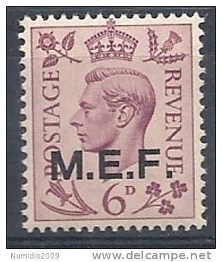 1943-47 OCC. INGLESE MEF 6 P MNH ** - RR9053 - Britische Bes. MeF