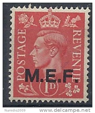 1943-47 OCC. INGLESE MEF 1 P MNH ** - RR9054 - Britische Bes. MeF