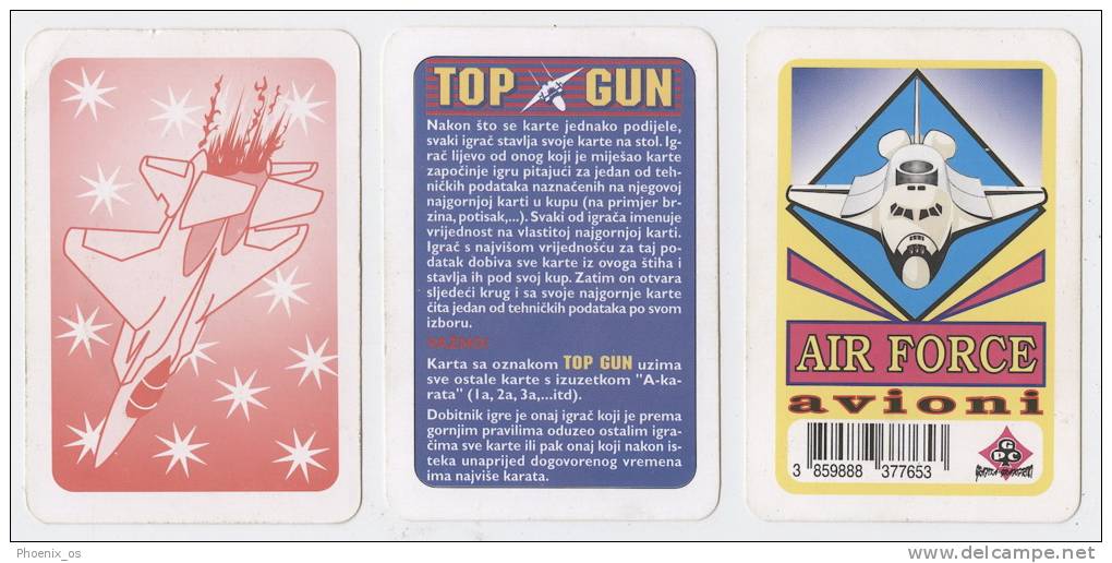 AIR FORCE - Planes, Playing Cards, Complet 35 Cards - Other & Unclassified