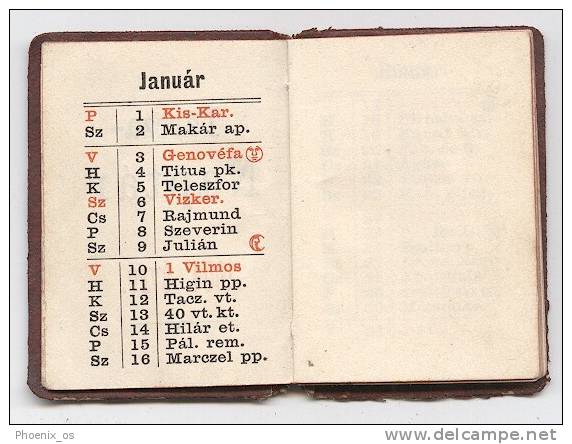 HUNGARY - Calendar Miniature, 1904. Format 4,5 X 3,5 Cm, Complet - Tamaño Pequeño : 1901-20