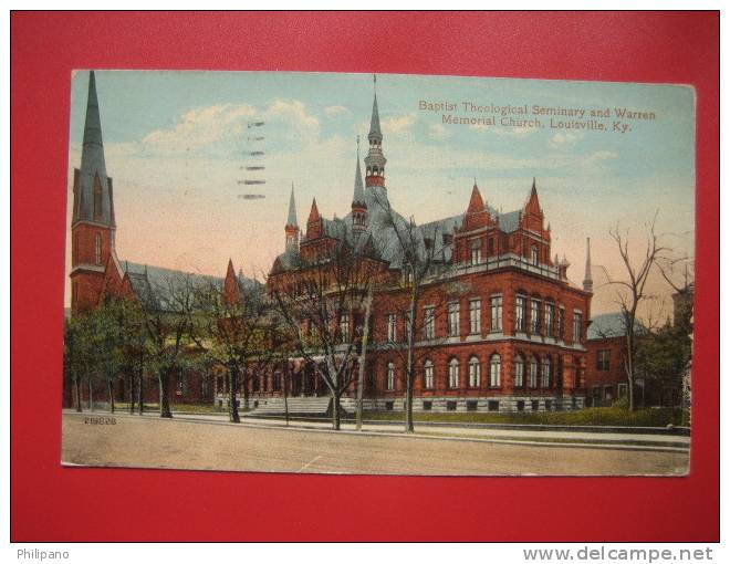 - Kentucky > Louisville --Baptist Theological Seminary & Warren Memorial Church        1917 Cancel ===  === Ref 262 - Louisville